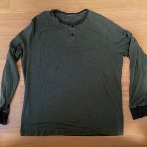 Large green and blue Henley